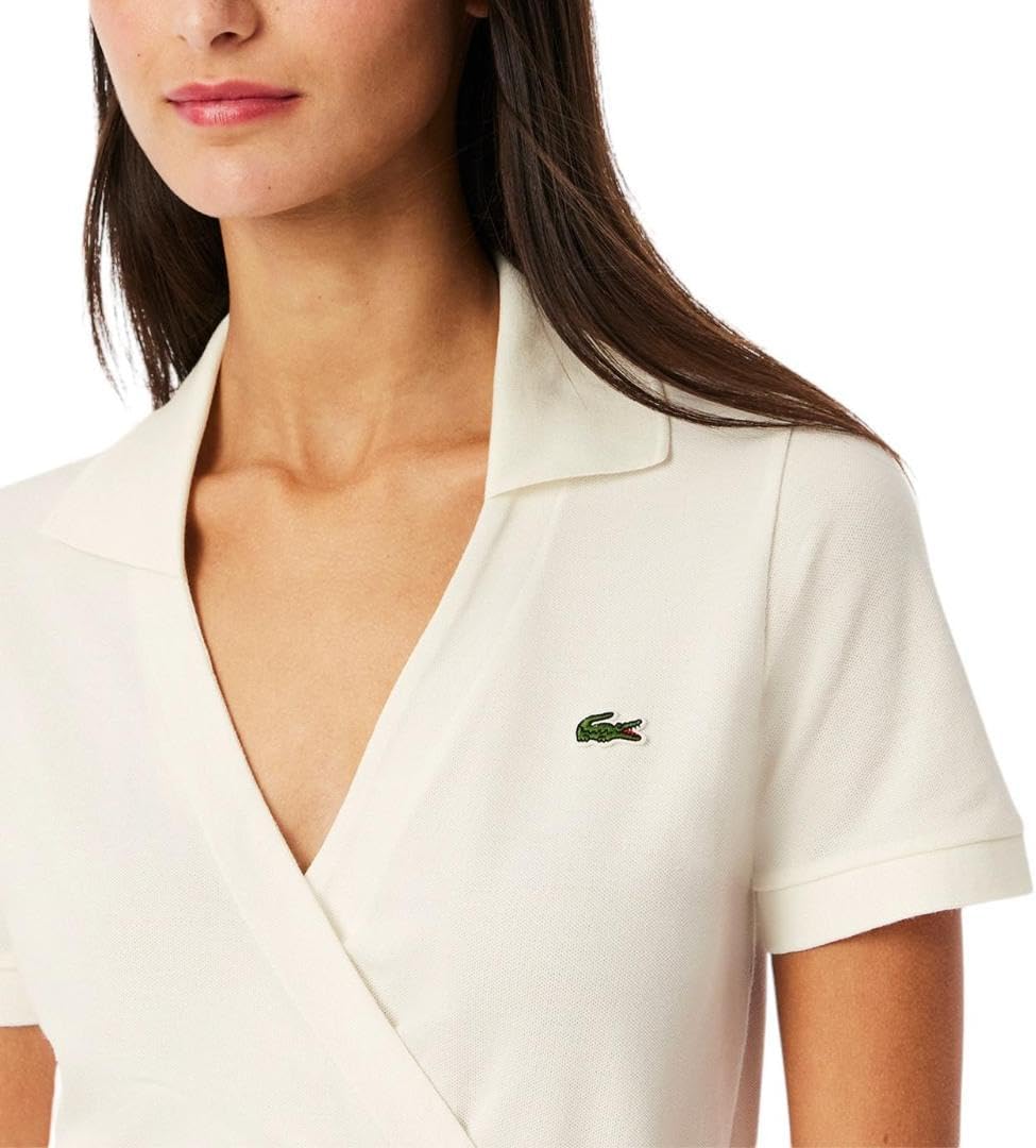 Lacoste Women's Stretch Mini Pique Wrap Dress
