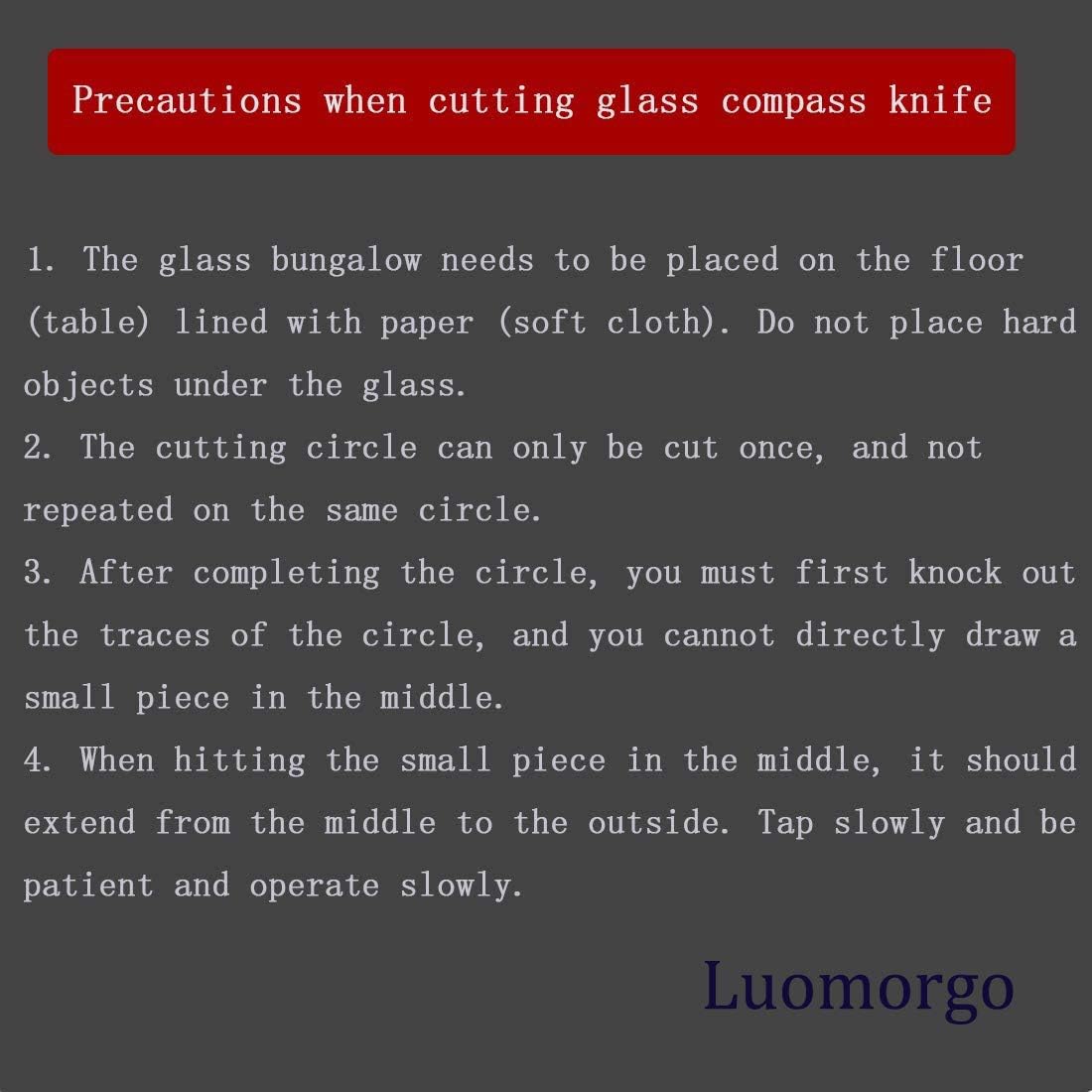 Luomorgo 30cm/11.81" Max.Round Dia Adjustable Glass Circle Cutting Suction Cup Cutter