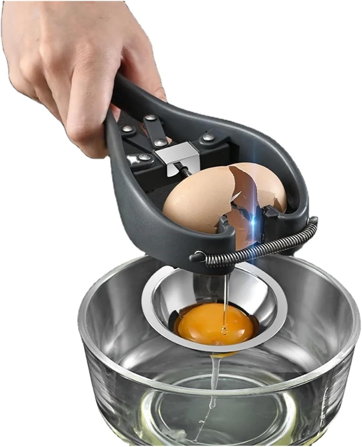 Compatible For 1pcs Egg Opener Tool Manual Stainless Steel Multifunction Eggshell Cutter with Yolk White Separator