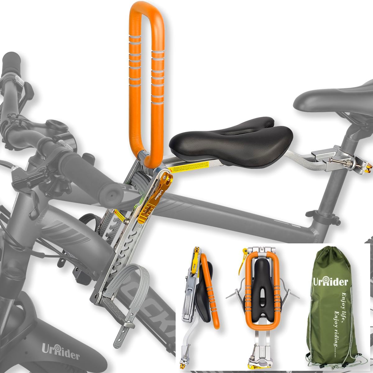 UrRider Child Bike Seat, Front Mount Kids Bike Seat,Fit Mountain Bikes, Cruiser Bikes, Folding Bikes, Ultra Light,Portable, Tool-Free, Quick-Release,Toddler Bike Seat for 2-6 Years(up to 60lbs) UrRider Child Bike Seat, Front Mount Kids Bike Seat,Fit Mountain Bikes, Cruiser Bikes, Folding Bikes, Ultra Light,Portable, Tool-Free, Quick-Release,Toddler Bike Seat for 2-6 Years(up to 60lbs)