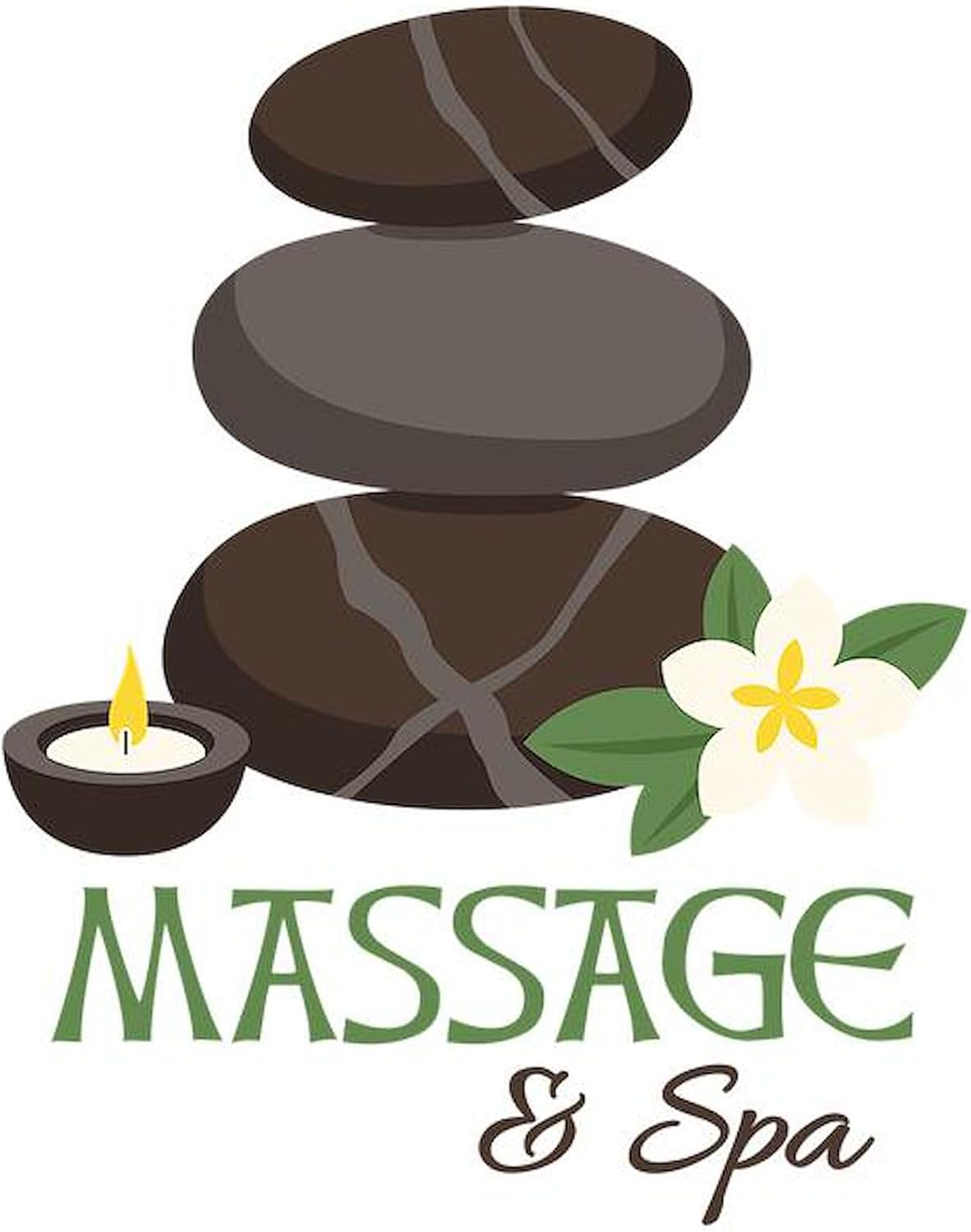 CafePress Massage and Spa Square Car Magnet 3 X 3 Square Car Magnet, Magnetic Bumper Display