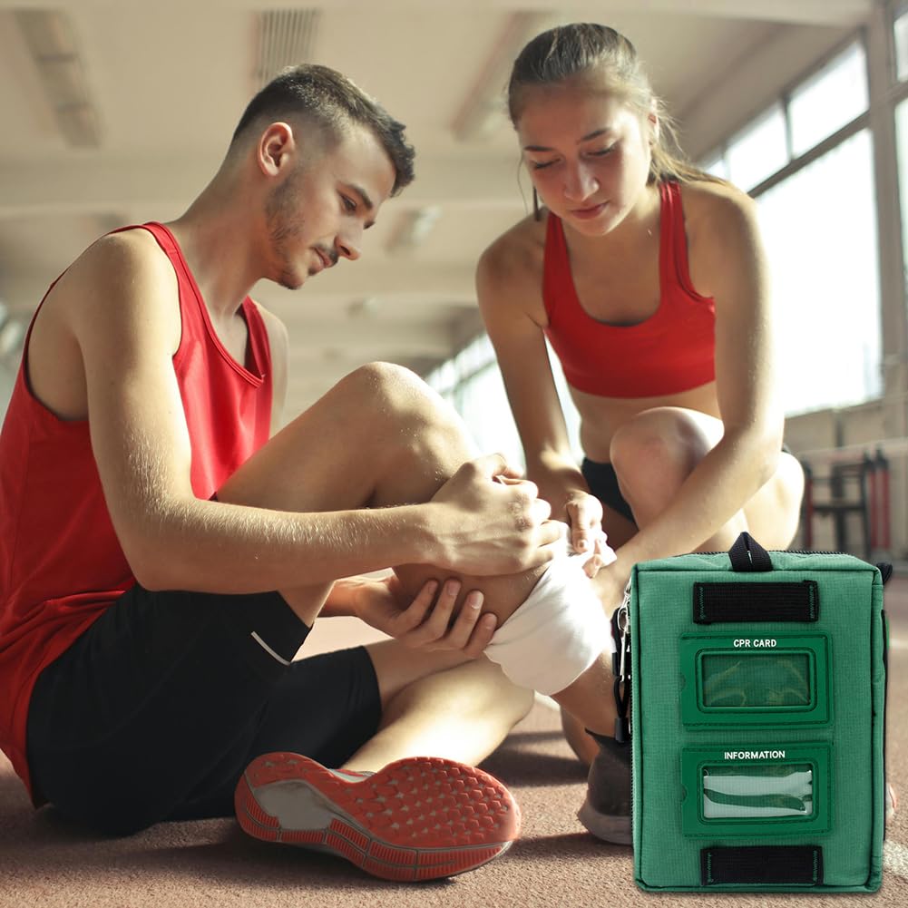 Emergency Medical Bag apteczka pierwszej pomocy, przenośna torba na urazy, profesjonalna torba pierwszej pomocy, do pracy na świeżym powietrzu w samochodzie, zielony, 4.72*7.09*11.02inch