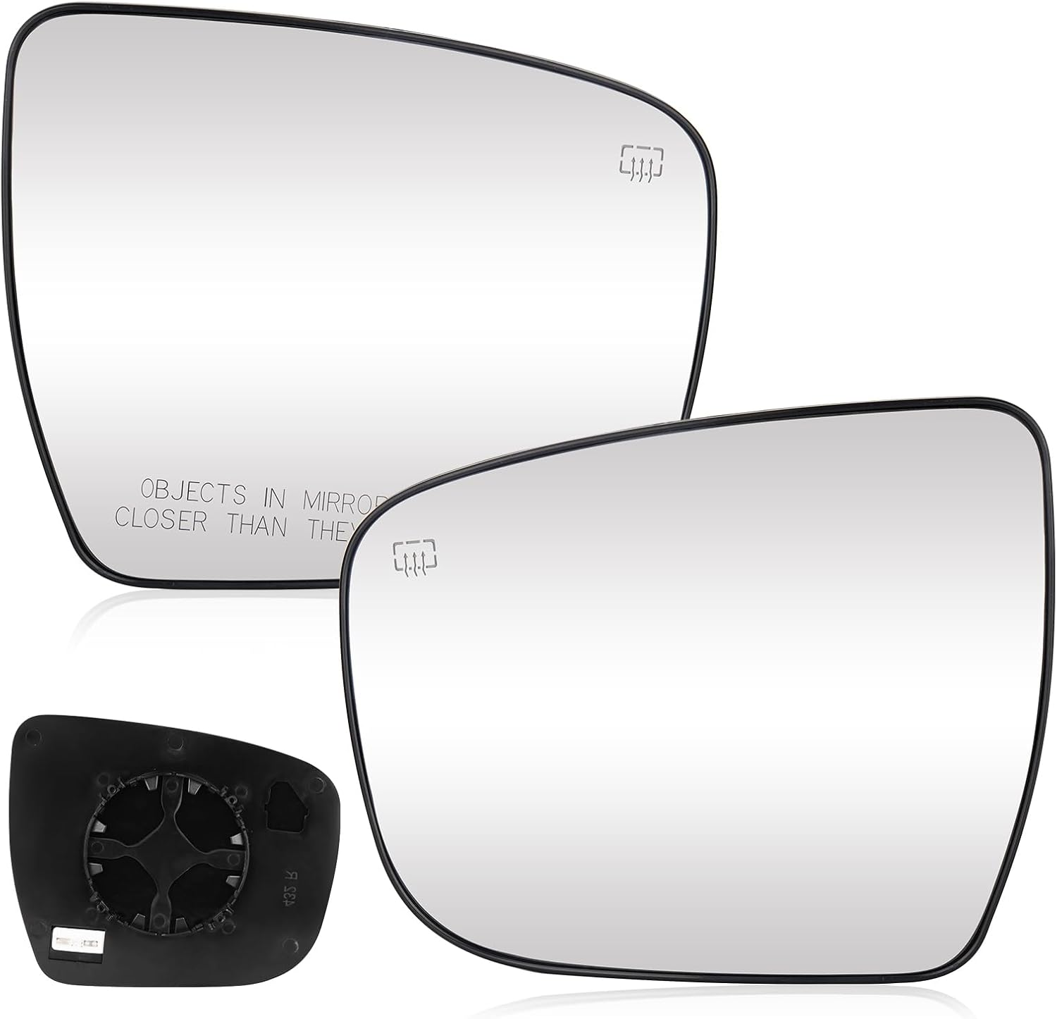 Driver Left and Passenger Right Side Power Heated Mirror Glass Fit For Nissan Rogue 2014-2019, for Murano 15-23, for Pathfinder 17-19 Side View Mirror with Back Plate