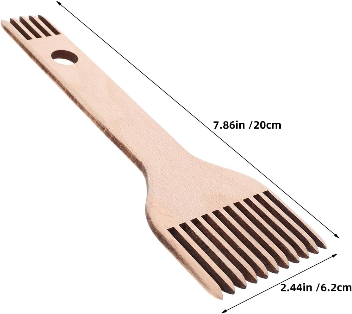 2pcs Wooden Weaving Loom Combs for Beginners, Handheld