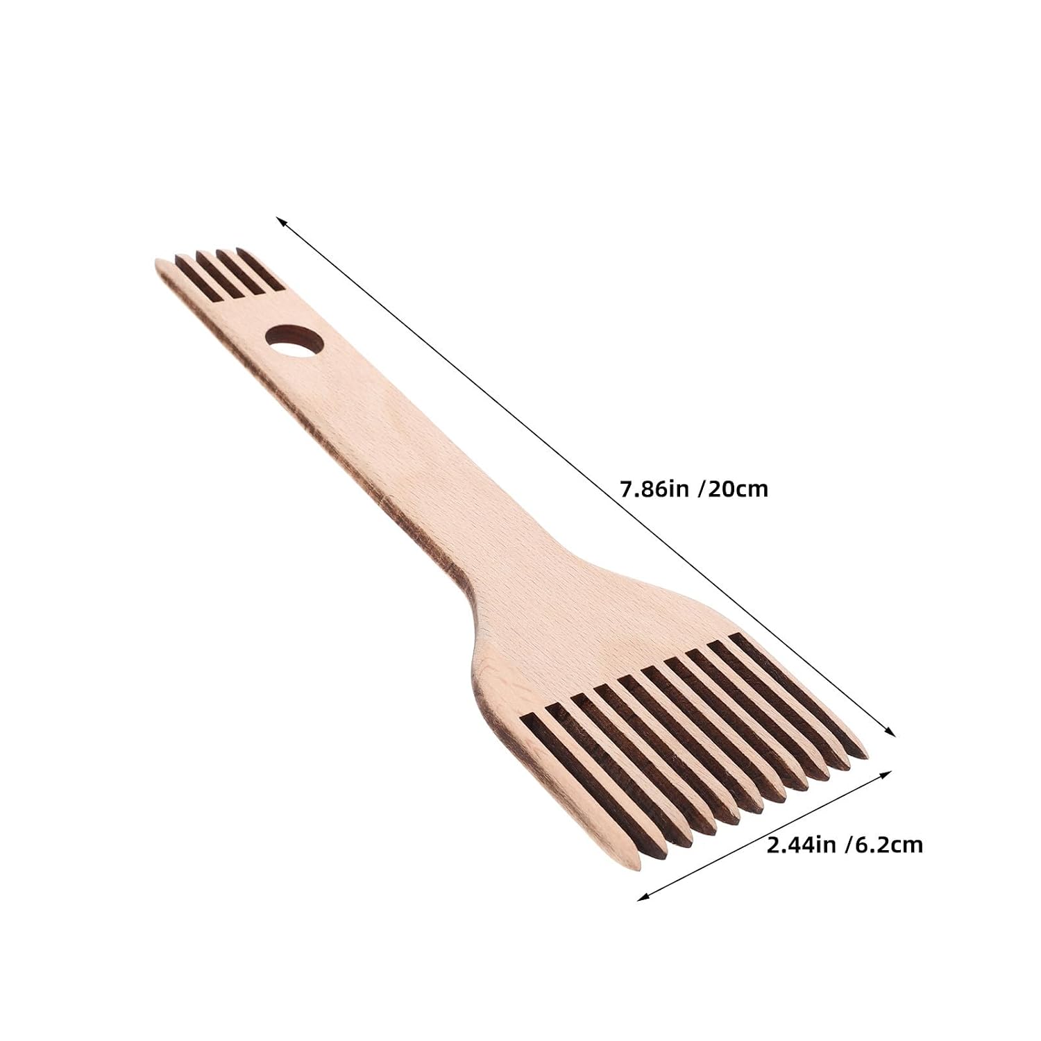 Double Ended Weaving Loom Comb Wood 2pcs, for Beginners and Experts
