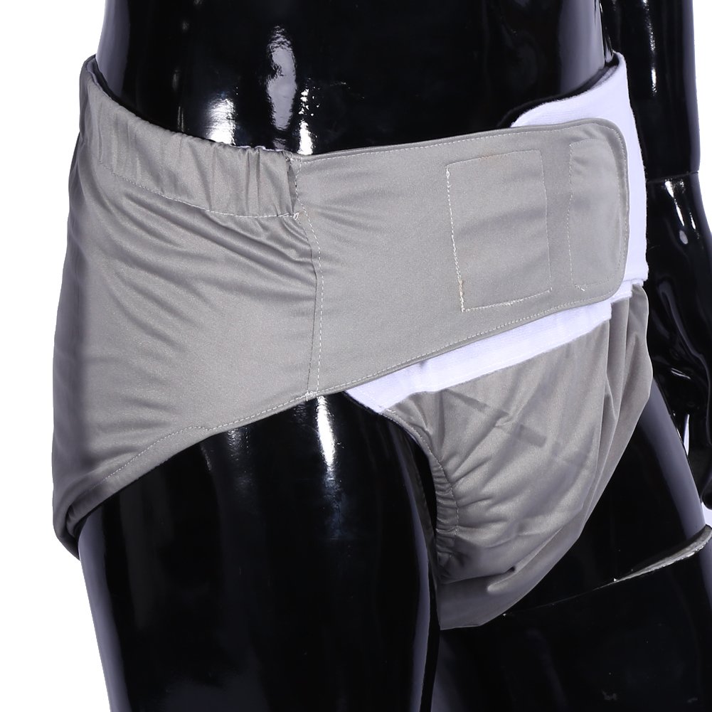 Nikou Pannolini Lavabili per Adulti, Riutilizzabile Biancheria Intima Mutande Incontinenza, Lavabili e Regolabile, Pantaloni per Pannolini traspiranti (Colore : Grigio)