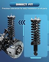 Vista 5 de Conjunto Completo de Resorte de Puntal Delantero y Trasero Compatible con Ford Mustang 1994-2004 Amortiguadores 344433 71962 (Juego de 4)