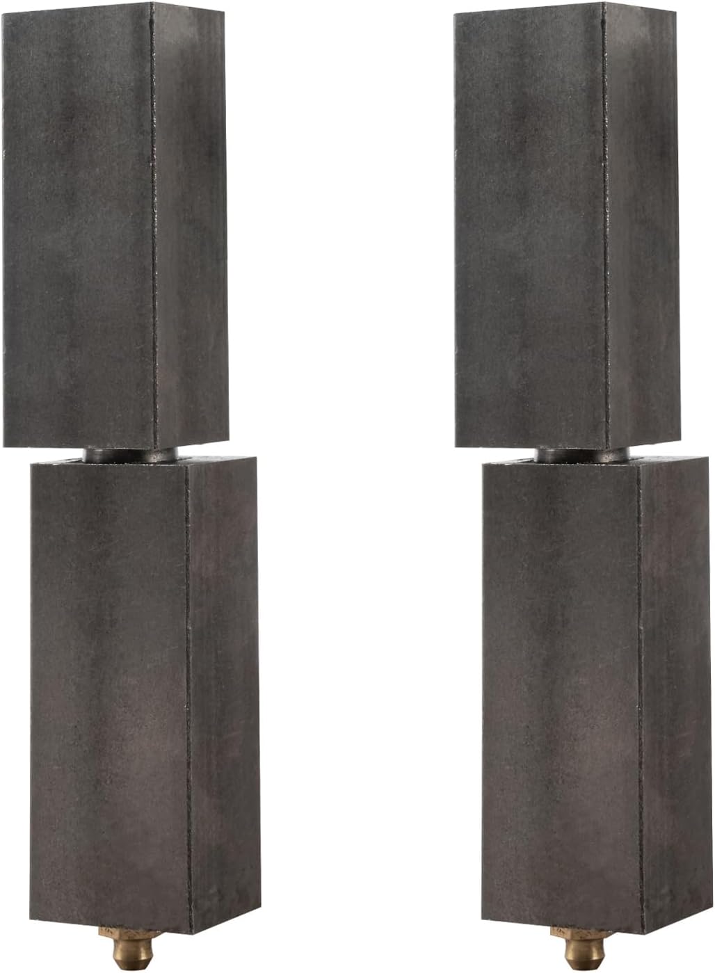 7" Rectangular Steel Block Gate Hinge with Ball Bearing for Welding on Large Iron or Steel Vehicular Pedestrian Gates, Lubricable Square Barrel Gate Hinge(1 Pair)