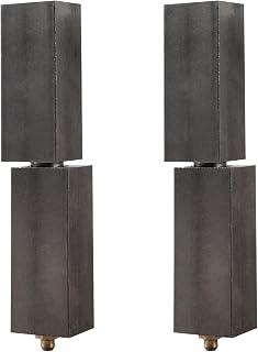 7" Rectangular Steel Block Gate Hinge with Ball Bearing for Welding on Large Iron or Steel Vehicular Pedestrian Gates, Lubricable Square Barrel Gate Hinge(1 Pair)