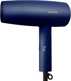 SALONIA サロニア スピーディーイオン ドライヤー 大風量 速乾 軽量 マイナスイオン ヘアドライヤー SL-013ANV ネイビー 【Amazon.co.jp限定】