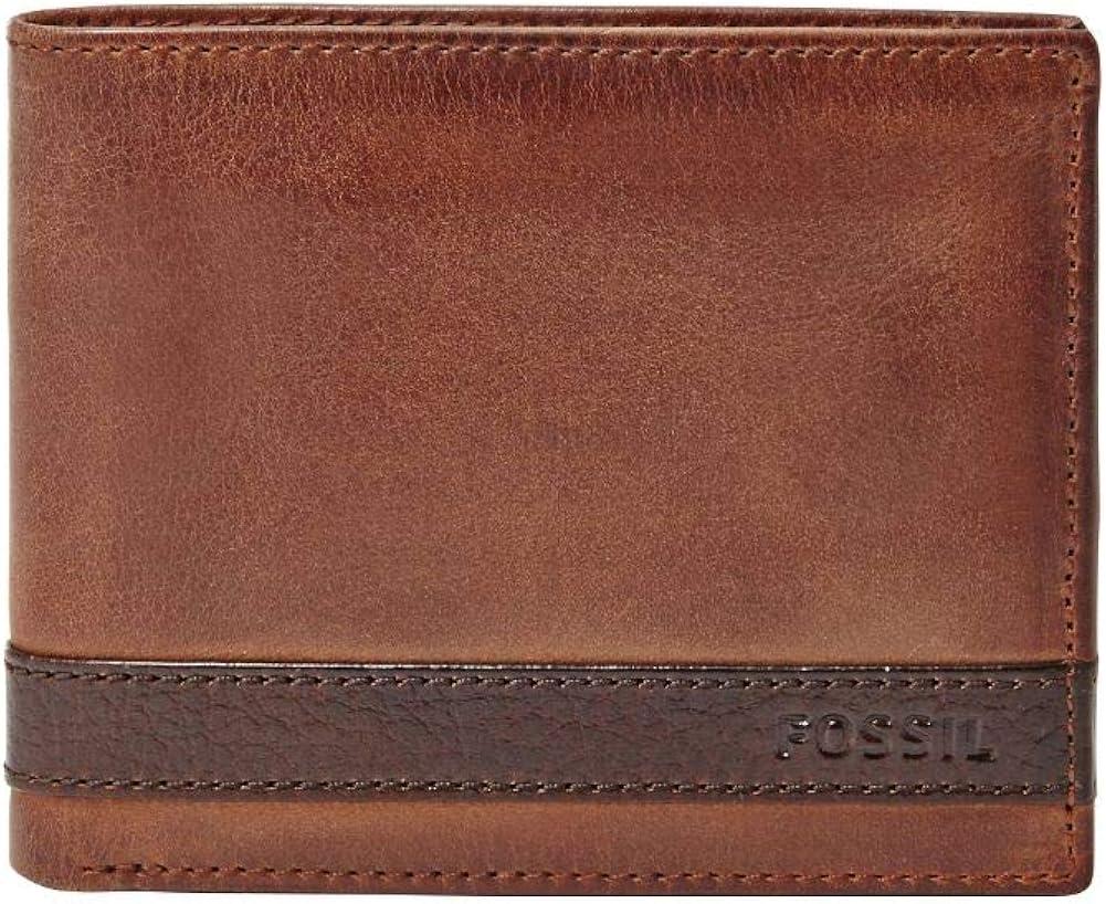 Miniatura 5 de Fossil Billetera plegable de cuero Quinn para hombre