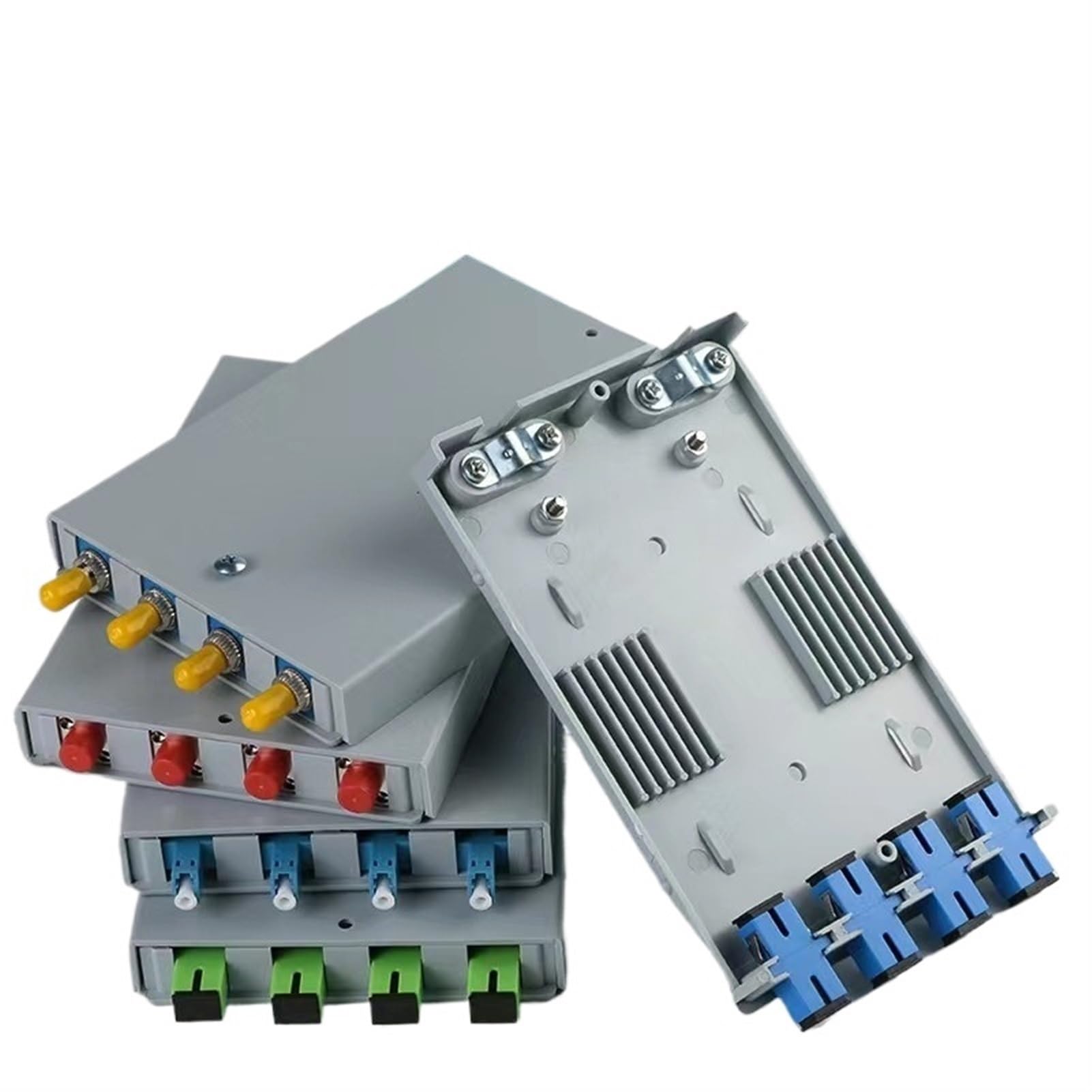 10pcs Boîte de Terminal De Câble Optique 4 Ports Fibre Optique Terminal Box Fibre Fusionnée Boîte de jonction Queue Fibre Box (4 Core FC SM)