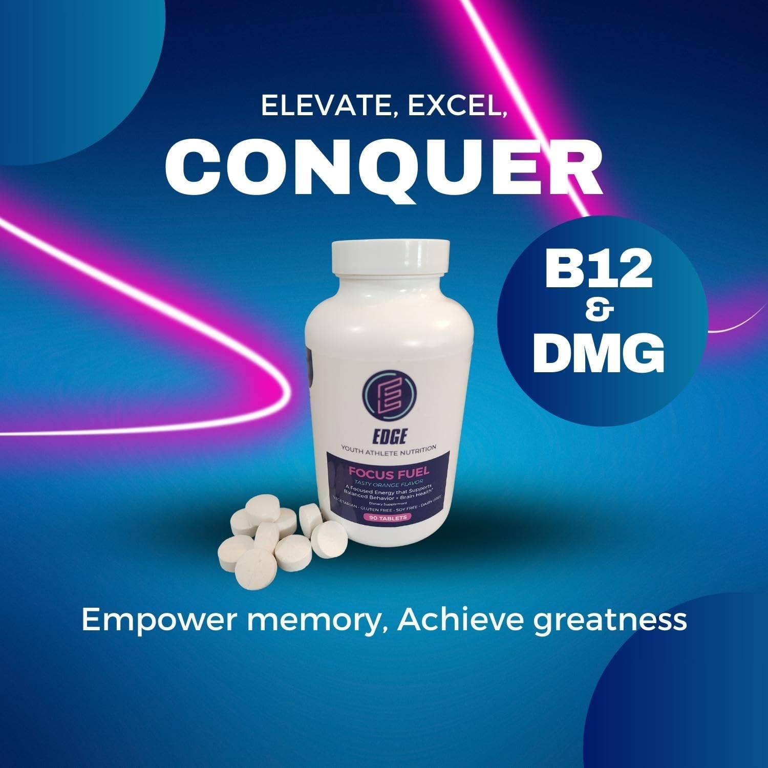 Elevate Young Athletes' Brilliance with Focus Fuel: Natural Focus and Performance Supplement for Kids | Enhance Concentration, Clarity, and Performance for Youth Athletes