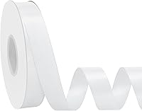 Vista 275 de Cinta de satén rosa polvoriento de doble cara, 3/8 pulgadas x 50 yardas, cintas de poliéster rosa polvoriento para envolver regalos, cinta de tela