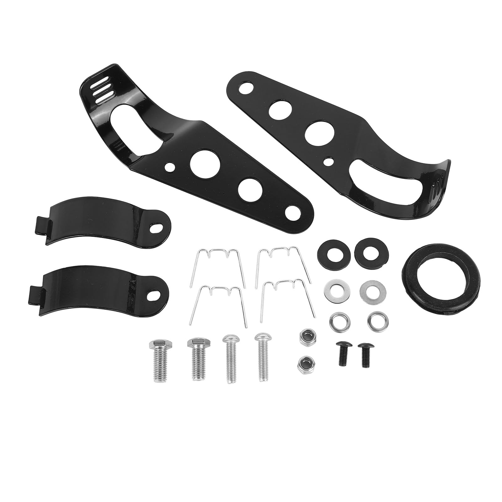 Guscio Faro Moto 7 Pollici, Guscio del Faro del Motociclo Nero Opaco, Coperchio Fari LED in Lega di Alluminio Coperchio del Motociclo Accessorio per la Modifica del Motociclo