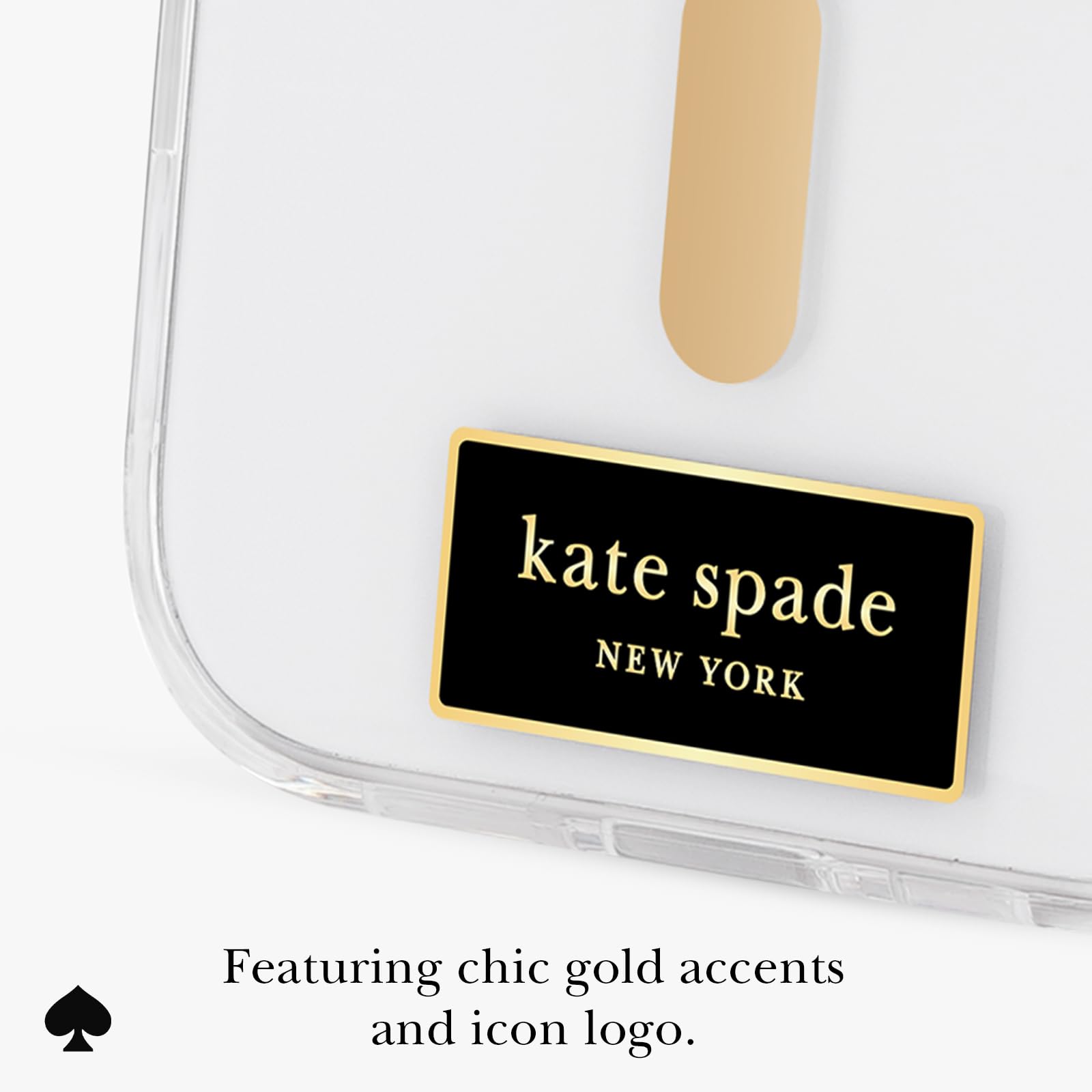 Kate Spade New York Schutzhülle mit Kameraständer für iPhone 17 Pro, Kristallklar