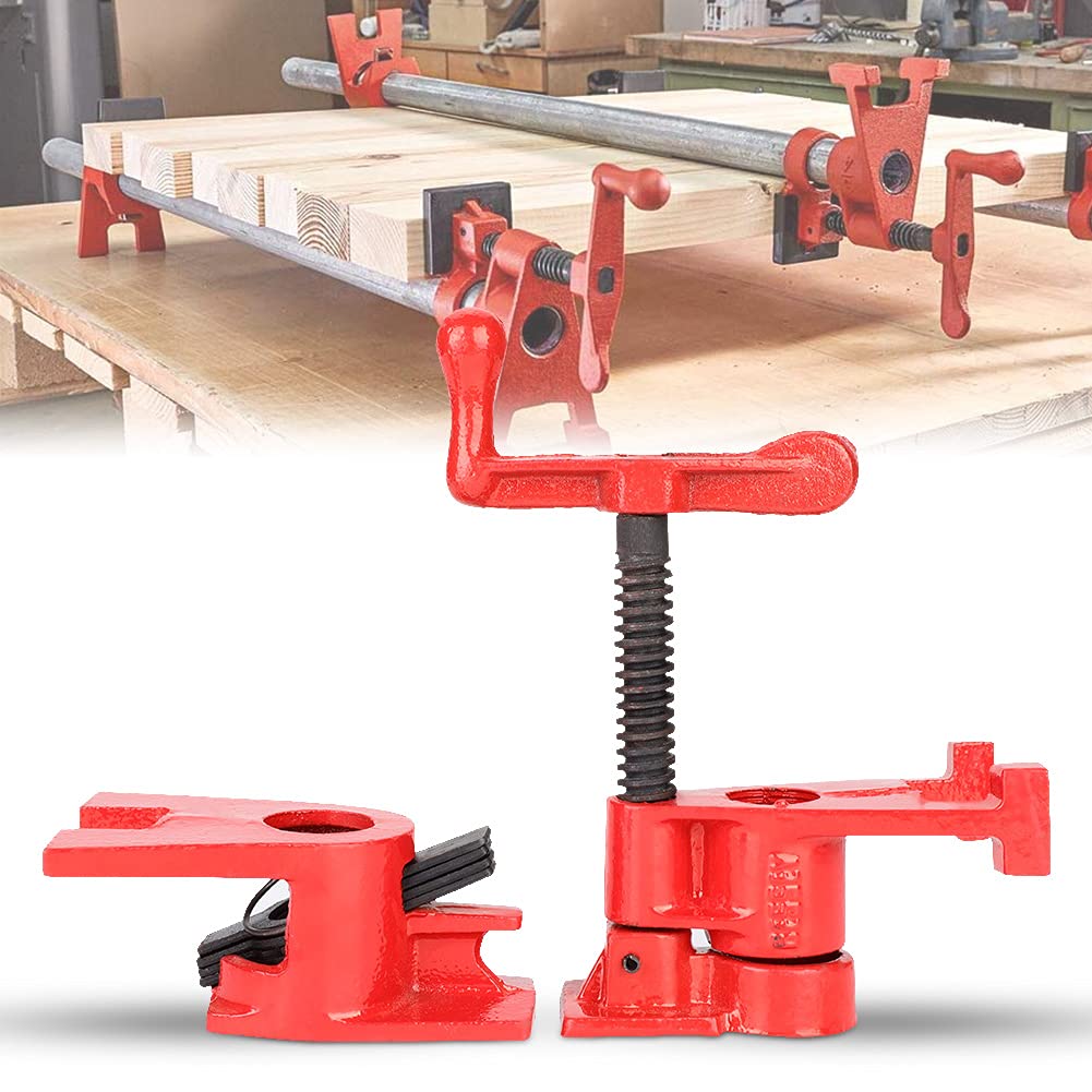 Lot de 4 colliers de serrage pour travail du bois, 8 pièces, ensemble d'outils de serrage pour établi en bois et métal ensemble de serrage de menuiserie pour le travail du bois