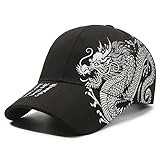 Baseball Cap Dragon Hat for Men Women, Fashion Adjustable Chinese Dragon Baseball Hat Casual Trucker Hats Sun Visor Caps