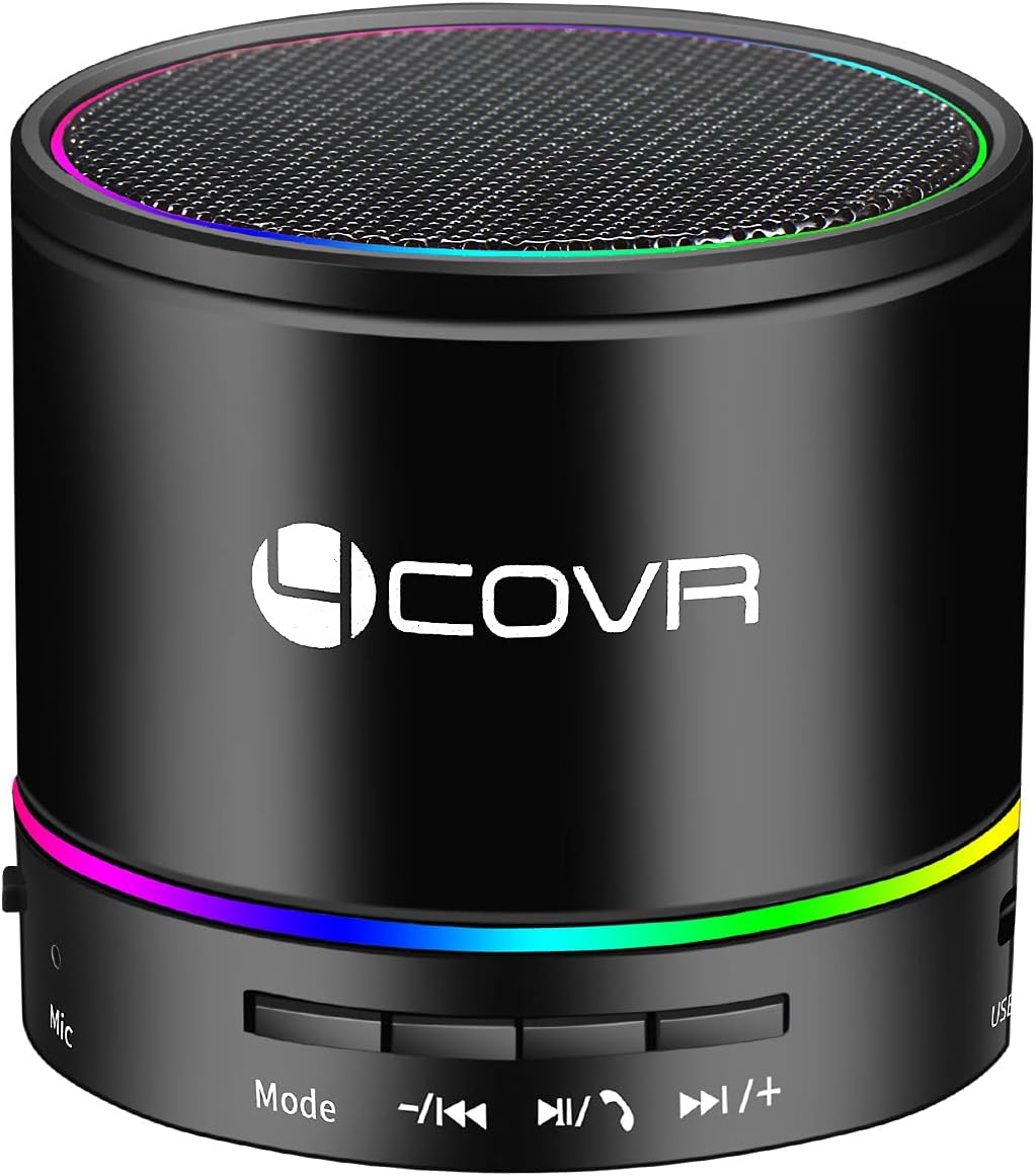 Wireless Bluetooth Speaker - Forcovr Mini LED Best Multi-Function Portable Indoor Outdoor Stereo Bluetooth Speakers with Bass HD Surround, Built-in Microphone, FM Radio, Handsfree Call, AUX Input