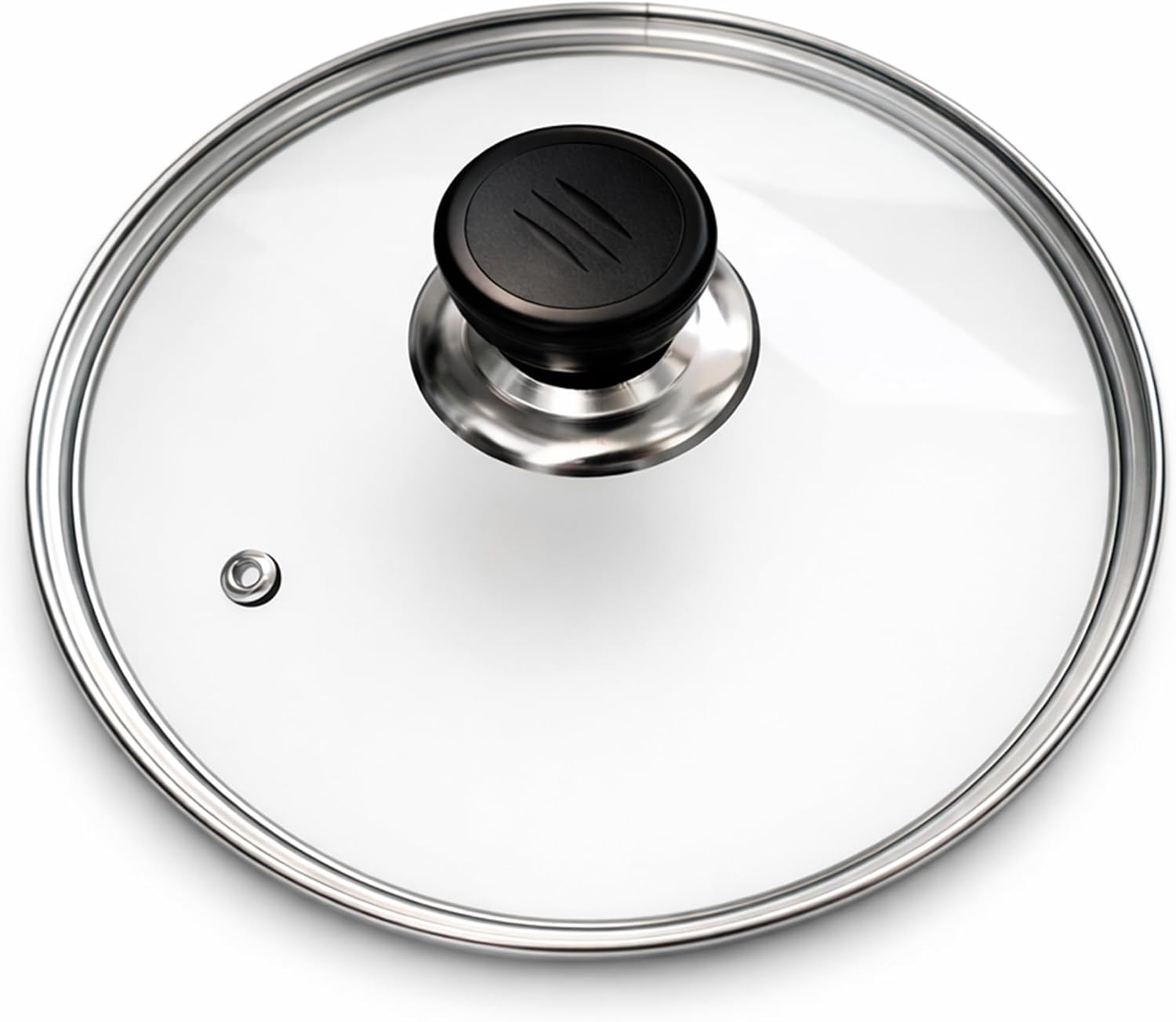 8 Inch Glass Lid for Frying Pan – Tempered Transparent Pot Lid with Stainless Steel Rim & Heat-Resistant Handle, Fits 8″ Skillet, Pan, Wok – Durable See-Through Cookware Cove
