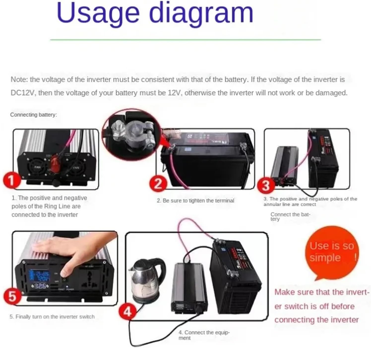 Inverter 12v 220v Pure Sine Wave 1000W 2000W 3000W 12v to AC 220V Portable Power Bank Converter Solar Inverter(3000W)