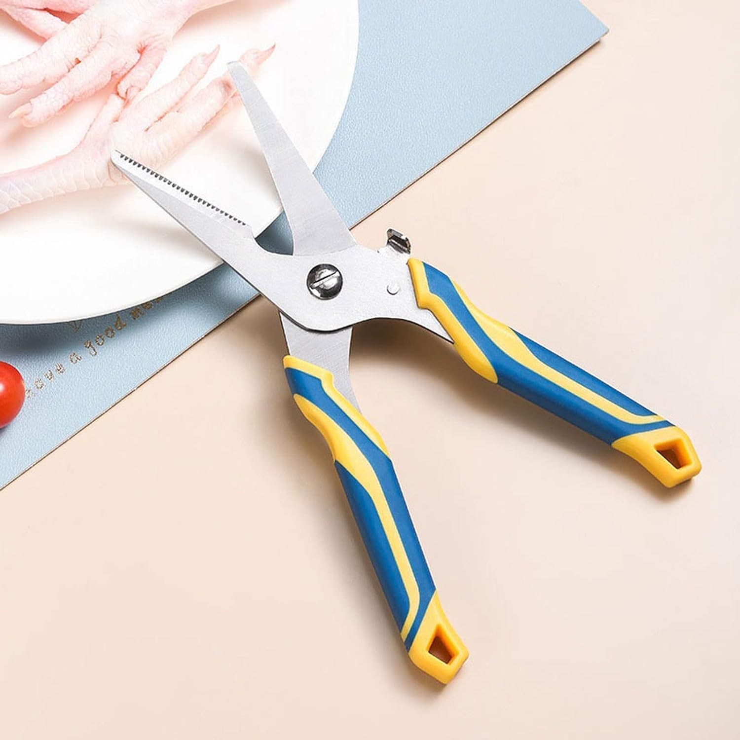 Tijeras de cocina, tijeras de cocina, tijeras de cocina multifuncionales, tijeras especiales de acero inoxidable para huesos de pollo, tijeras para carne de pescado, cuchillo, accesorios de cocina (co