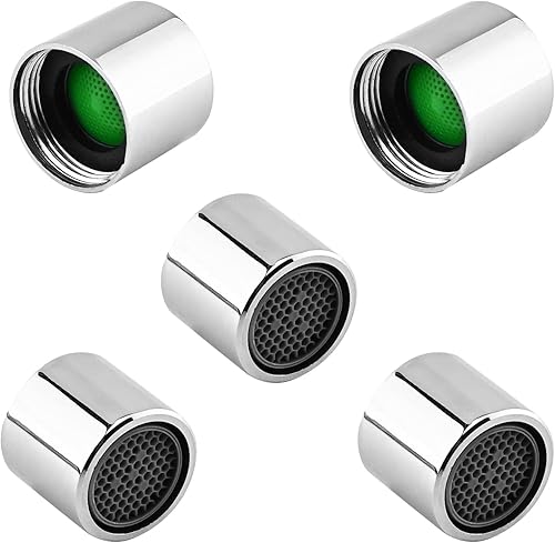 5 piezas de repuesto para aireadores de grifo, aireador de fregadero de cocina, limitador de flujo, filtro de grifo de rosca hembra con carcasa y