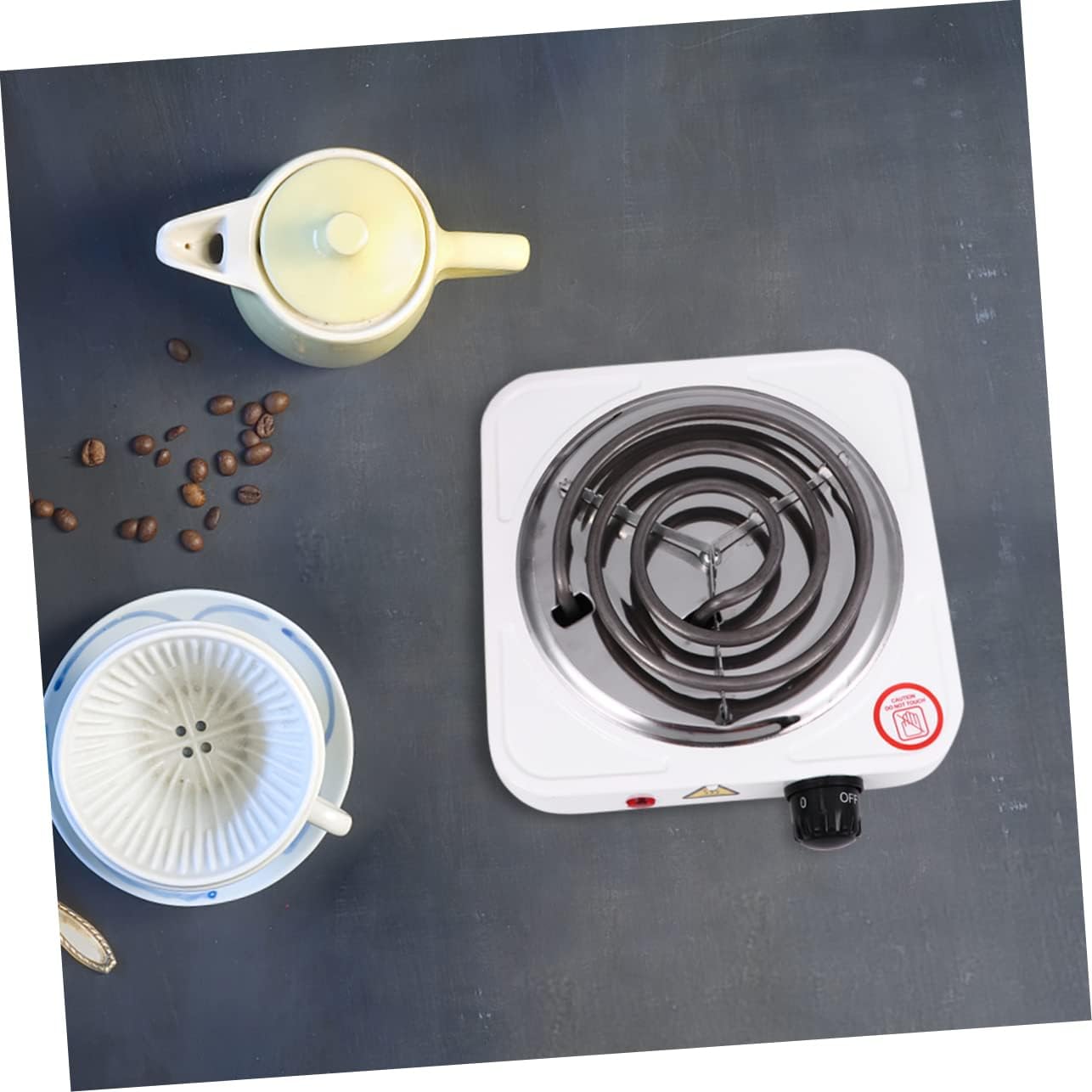 1000W Temperature Electric Heater Stove Compact Single Burner for Home Dorm Office Practical Portable Cooking Safe