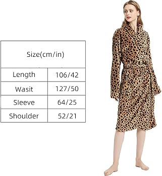 DREAMLANDING Peignoir Femme Long En Flanelle 100% Microfibre – Robe De Chambre Douce Et Chaude Imprimée, Longueur Cheville Avec Ceinture