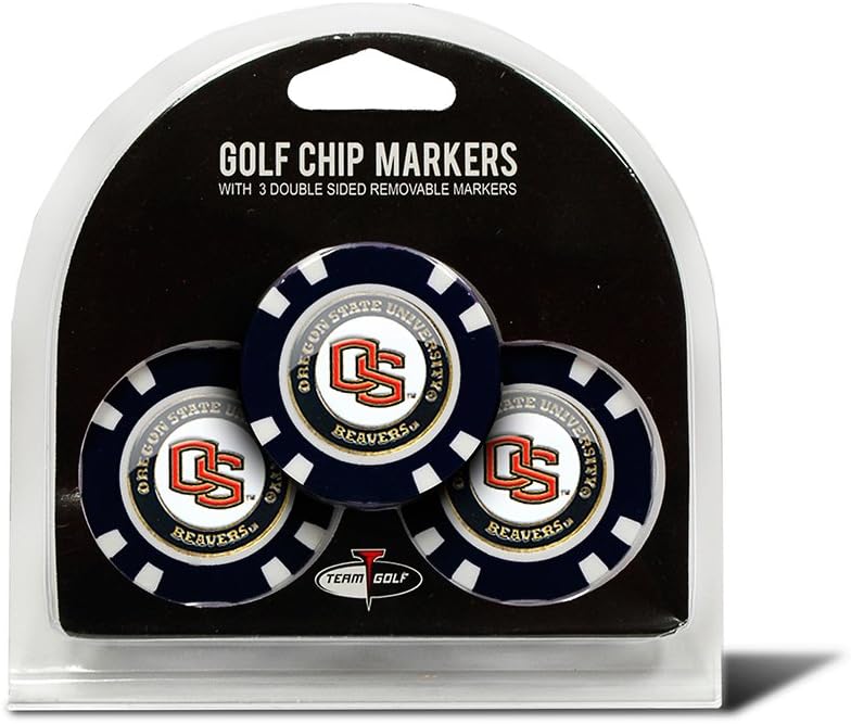 Team Golf NCAA Poker Chip Size with Pop Out Smaller Double-Sided Enamel Markers