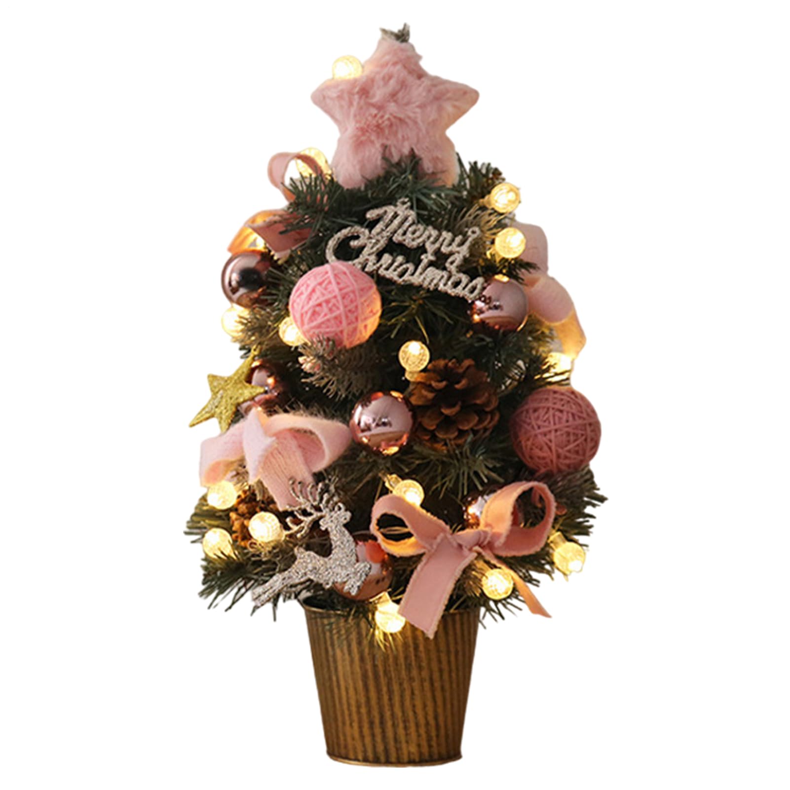 Mini árbol de Navidad - de vacaciones portátil, pino festivo artificial