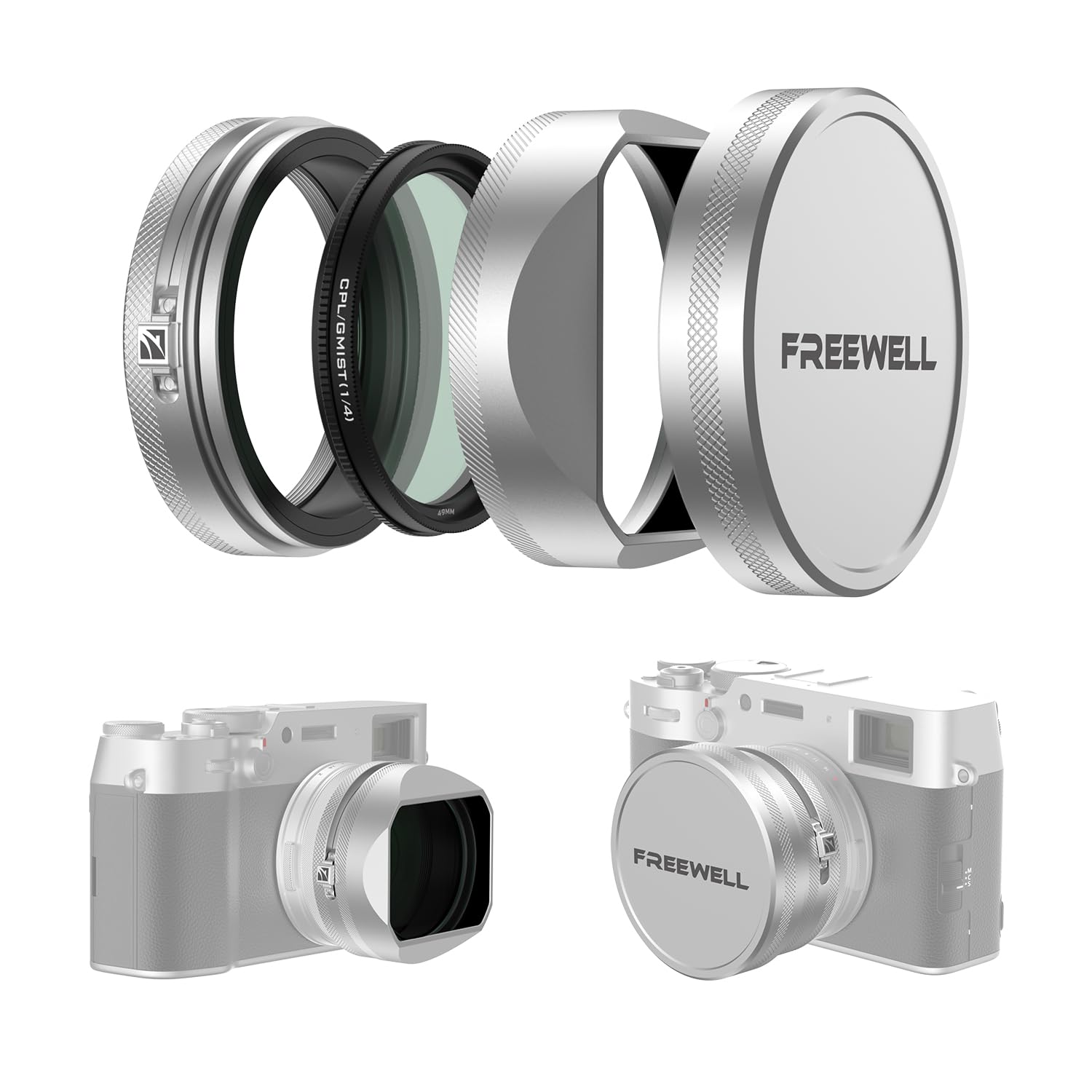 富士フイルム - 【美品】FUJIFILM X100V シルバー ストラップ、レンズフードセット FUJIFILM X100Vのために買ったアクセサリーまとめ（フジツボ