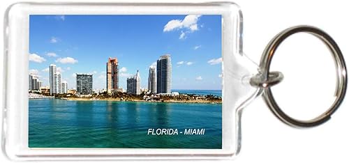 Vista 5 de Florida USA United States - Llaveros acrílicos - 5 Estilo: Miami South Beach #Fl107