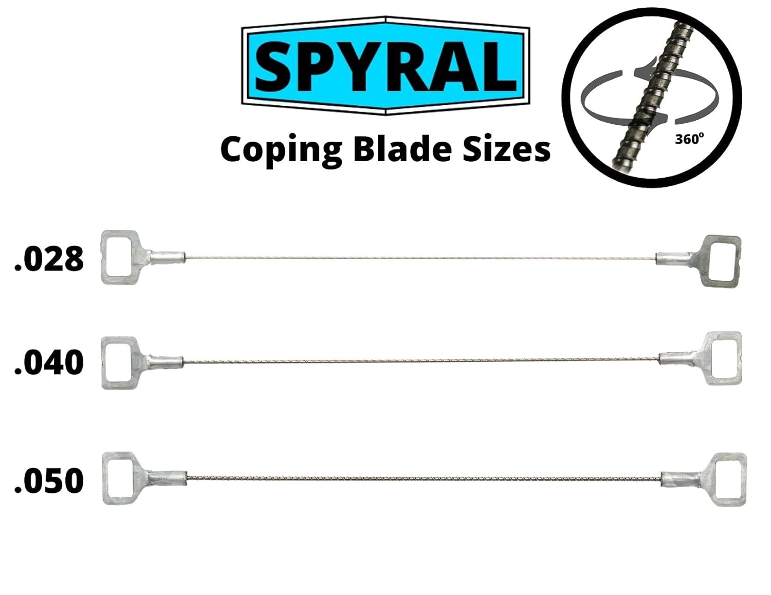 Freestyle Coping Saw Blades with 360° Tooth - Cuts in All Directions - 6 inches Long - Made in The USA (.040")