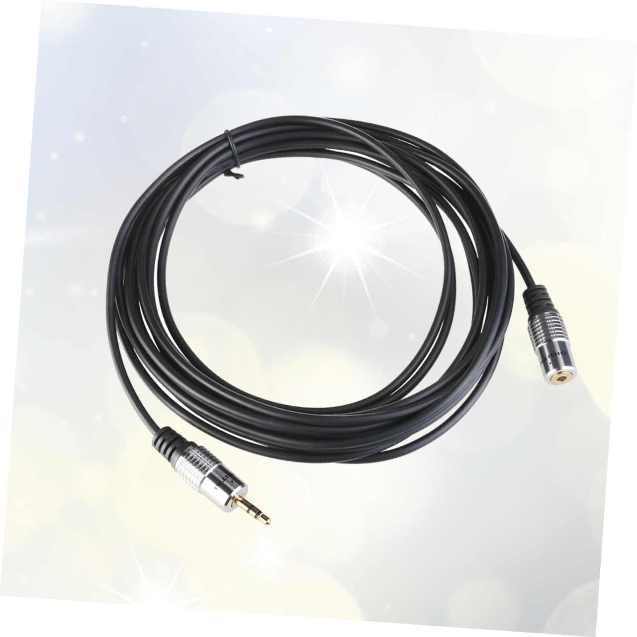 OSALADI 4pezzi Cavo Audio Stereo Maschio Femmina Alluminio Da Estensione Cuffie Per Compatibilità Metri Ottima Qualità Del Suono e Bassa Perdita Di Segnale Nero