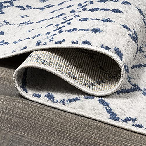 JONATHAN Y Boho Vintage Diamond Cream/Navy Indoor Area Rug 3X5 ft, Moroccan Hype for Living Room, Bedroom, Kitchen, Office, Easy-Cleaning, High Traffic, Pet-Friendly, Non-Shedding (MOH101F-3) by JONATHAN Y - Image 7