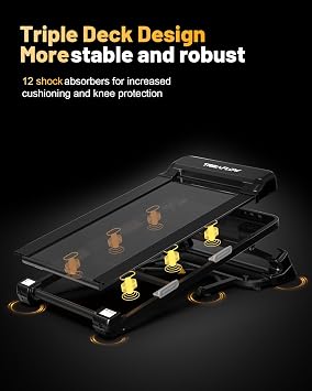 TREAFLOW Folding Treadmill with 25% Auto Incline, 3.5HP