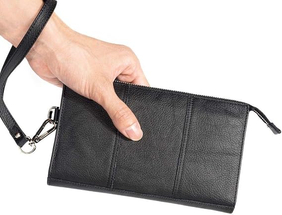 Genuine Leather Case Handbag NOKIA E72 - Black