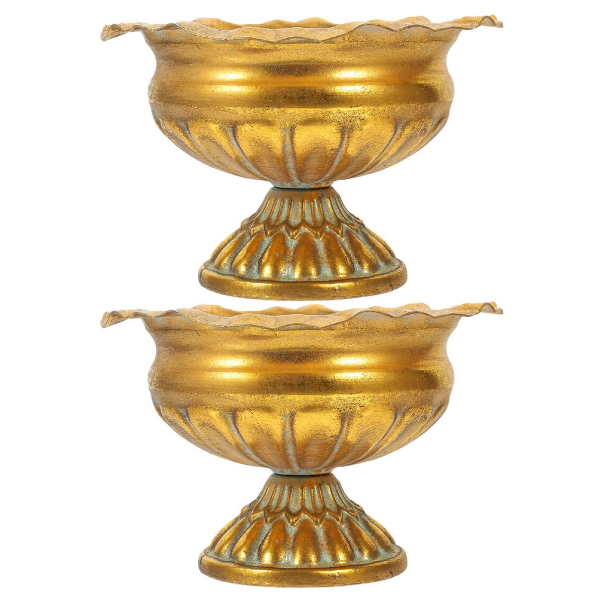 Pots en Métal Doré Style Romain pour Remplacer Vos Vases Fragiles par un Design Durable