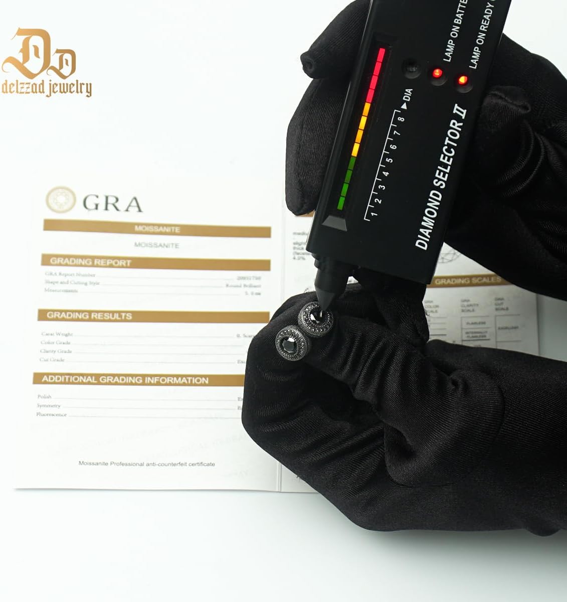 Jewelry S925 Round Moissanite Hip Hop Iced Out Halo Stud Earrings For Men Women Christmas Gifts - Image 5