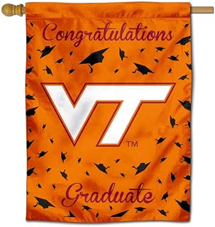 VA Tech Hokies Graduation Gift Banner Flag