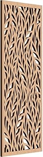 11 3/8"W x 29 3/8"H x 3/8"T Ortonville Decorative Fretwork Wood Wall Panels, Hickory
