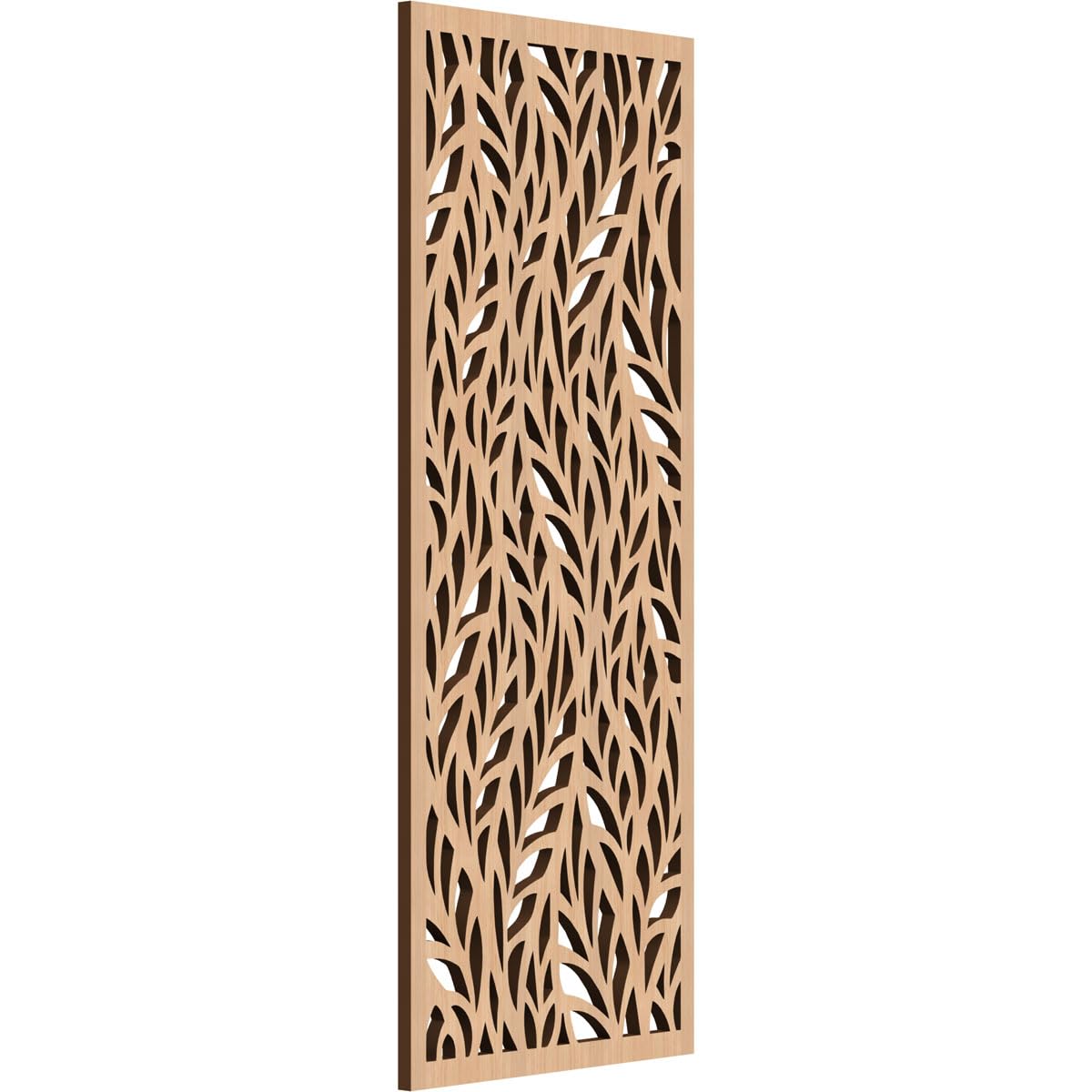 Ortonville Decorative Pierced Fretwork Wood Wall Panels, 11 3/8"W x 29 3/8"H x 3/8"T, Hickory