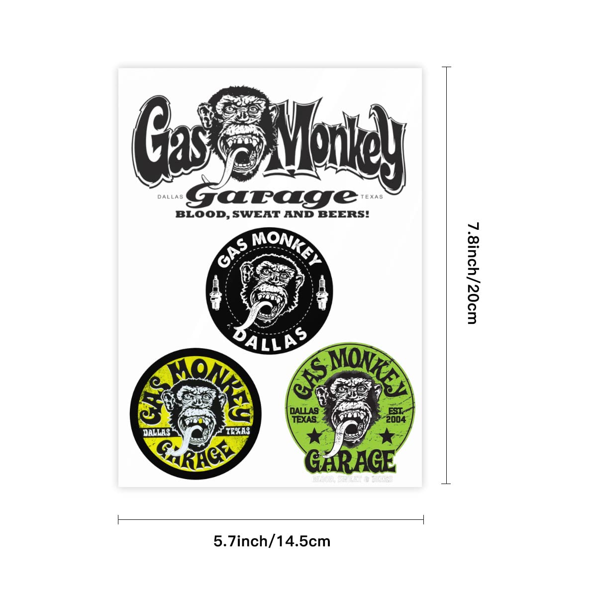 Amazon.co.jp: クリスタルステッカー ガスモンキーガレージ 防水シール