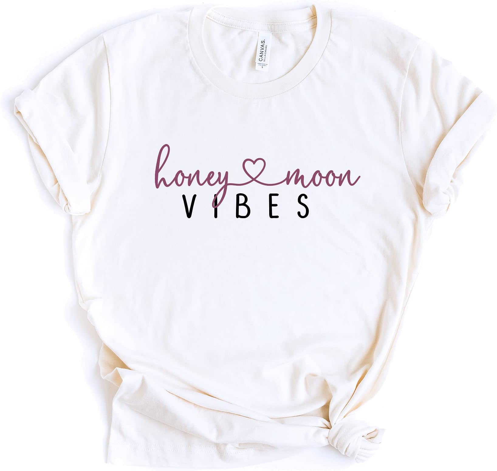 Pink PositivePink Positive Honeymoon Vibes Shirt with Heart | Honeymoon Bride Shirts | Couples Shirts | Wedding Party Shirts | Honeymoon t-shirts