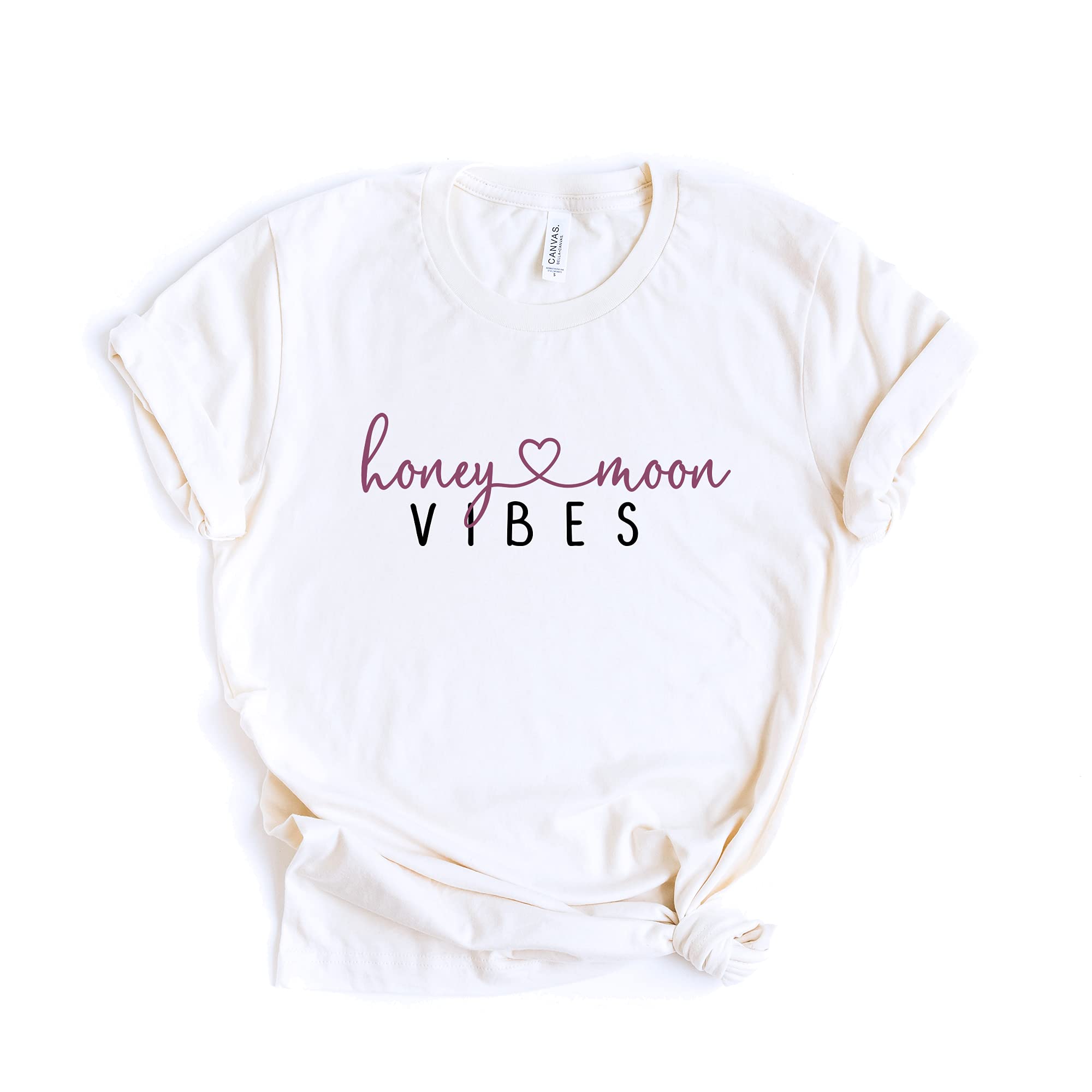 Pink PositivePink Positive Honeymoon Vibes Shirt with Heart | Honeymoon Bride Shirts | Couples Shirts | Wedding Party Shirts | Honeymoon t-shirts