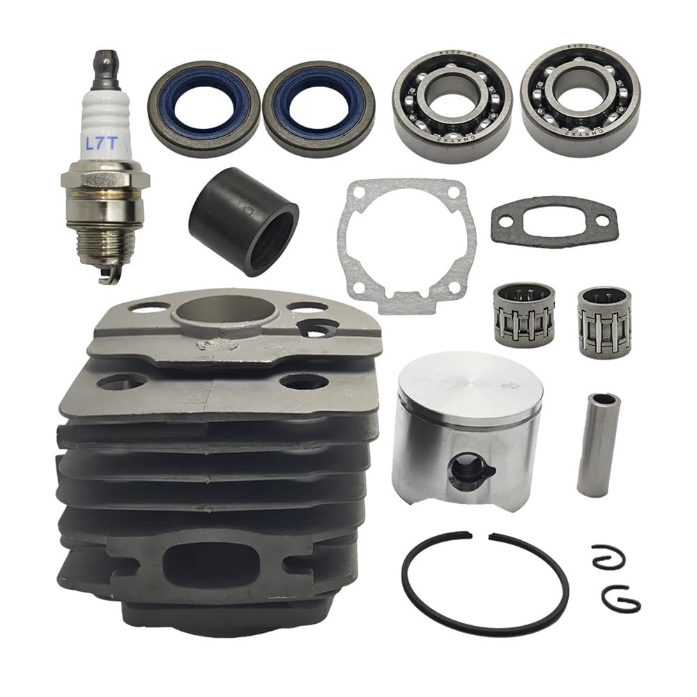 45MM Cylinder Piston Crank Bearing Oil Seal Engine Motor Kit for Husqvar 55 51 50 Chainsaw Rebuild Parts OEM 503168301