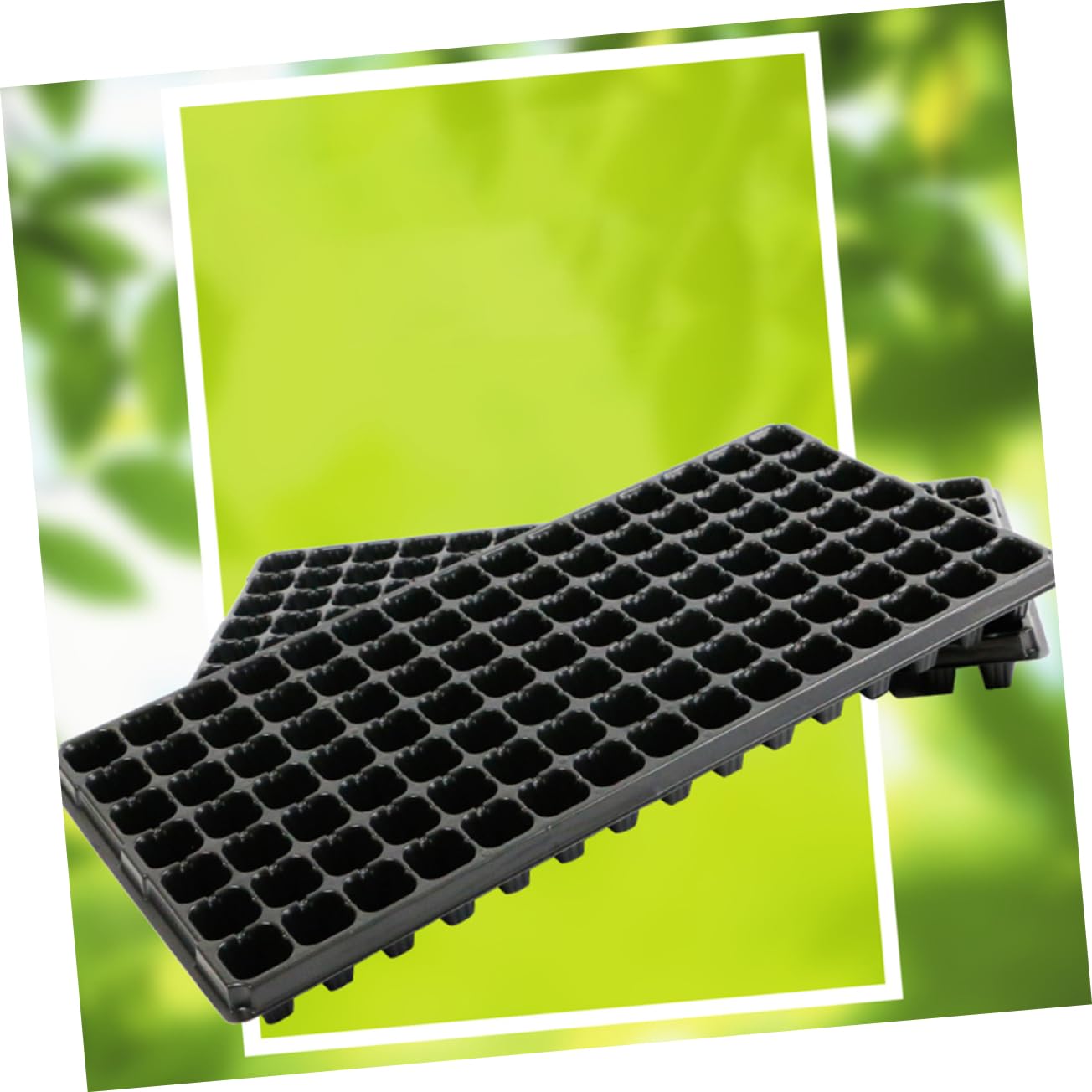 UKCOCO Vassoio di Germinazione 105 Celle in PVC, 10 Pezzi Nero