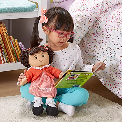 Let's Make Memories Personalized Rag Doll - Soft Doll For Kids - Dark Brown Hair #TOP2