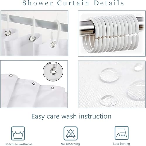 Miniatura 6 de YLOKPA0412 - Cortina de ducha de ajedrez con cuadrícula geométrica en blanco y negro, 72 x 72 pulgadas, tela lavable, juego de mesa para niños y